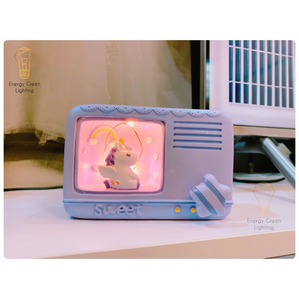 Đèn Ngủ Energy Green Lighting Trang Trí Radio Kỳ Lân Siêu Dễ Thương - trang trí căn phòng vintage decor tiết kiệm giá rẻ