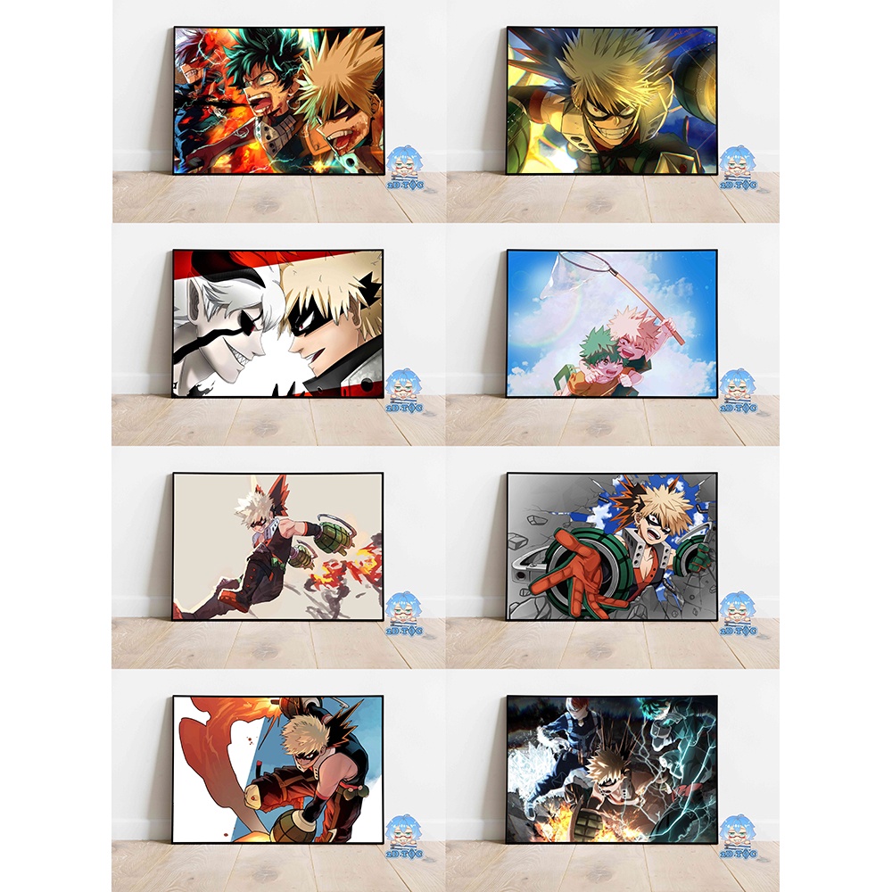 Poster A3 chất lượng chuẩn Bakugo Katsuki (12) Anime Manga Boku no Hero Academia - 2D Tộc Shop