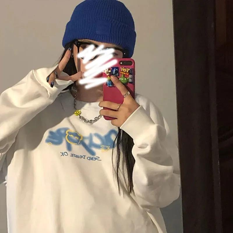 Áo sweater dáng rộng phong cách hàn quốc thời trang xuân thu mới 2021 năng động cho nữ | BigBuy360 - bigbuy360.vn