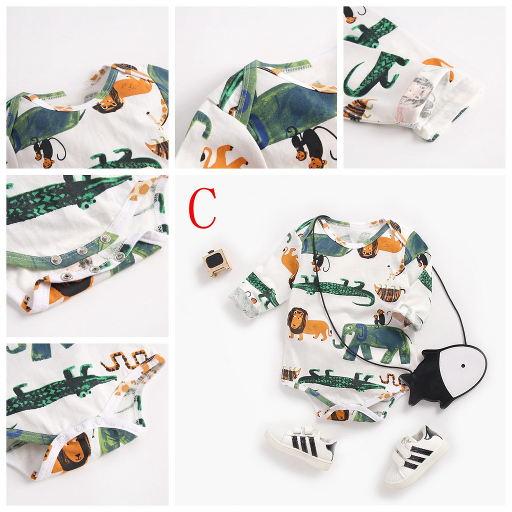 Bộ Đồ Liền Thân Sanlutoz Dài Tay Họa Tiết Hoạt Hình Cho Bé