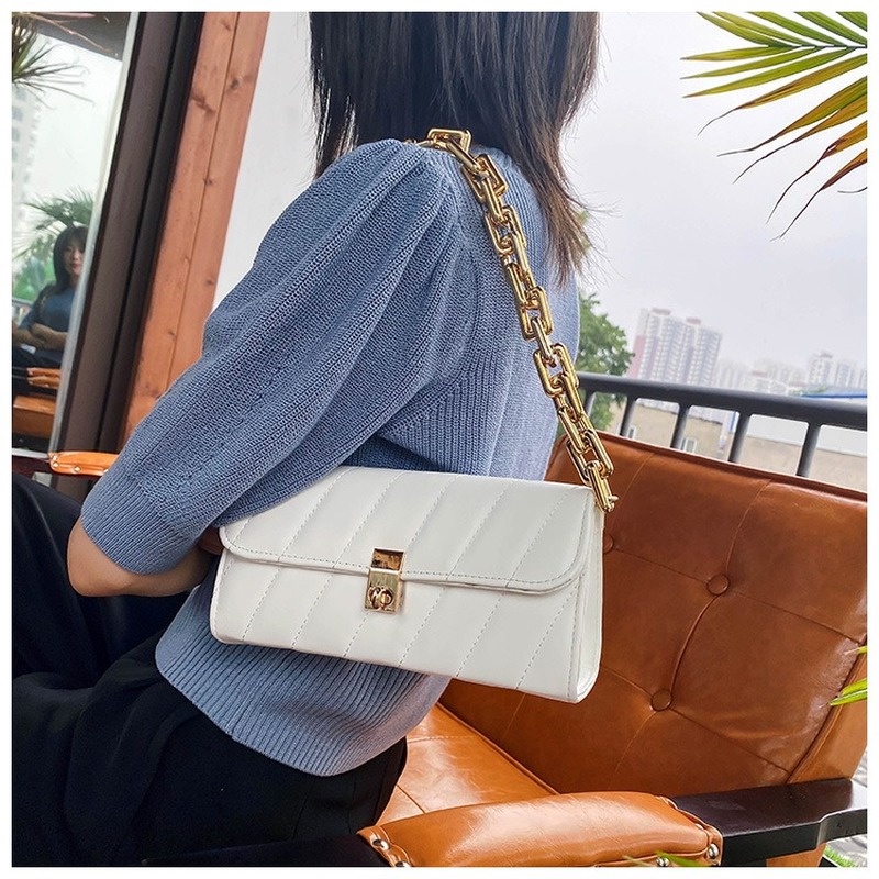 Túi Xách Đeo Vai Hình Vuông Nhỏ Có Dây Xích Đeo Vai Phong Cách Pháp Gylb368