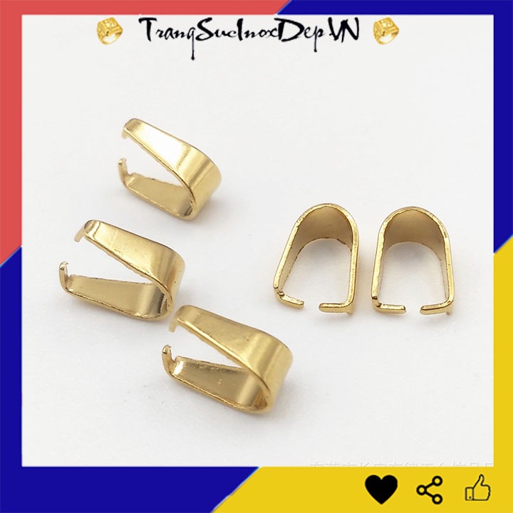 Móc mặt dây chuyền inox màu vàng sáng đẹp, không đen, dễ sử dụng