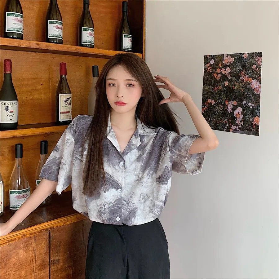 Áo Sơmi NgắN Tay DáNg RộNg Cho Nữ JL-CX-33