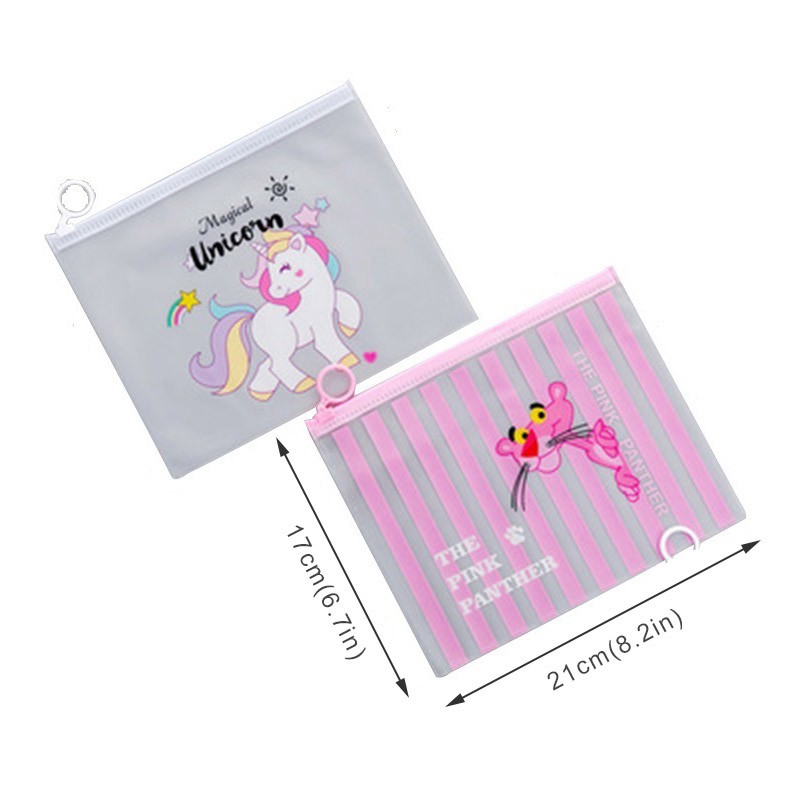 Bóp viết nhựa trong suốt in hình cây xương rồng dễ thương