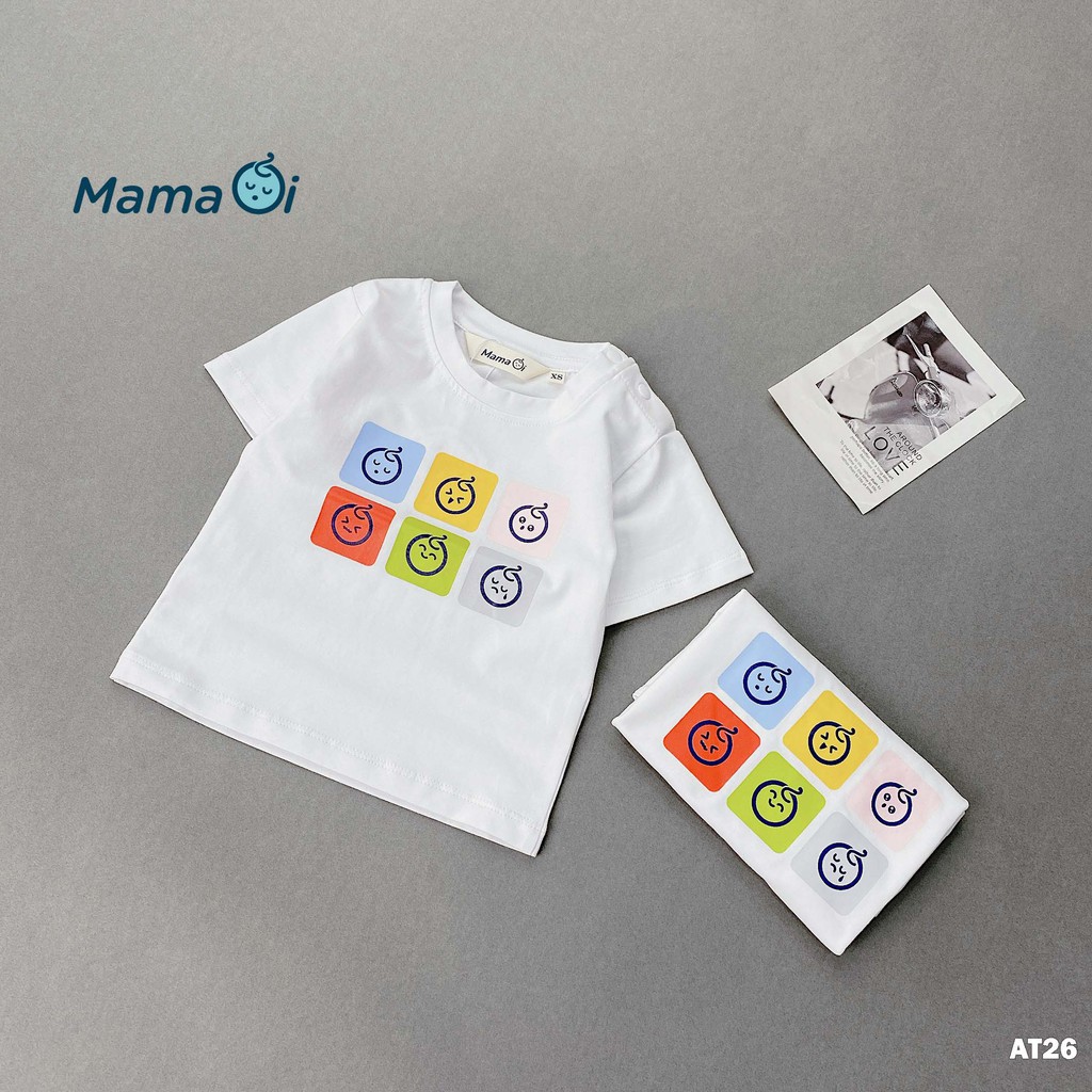 AT26 Áo thun bé trai bé gái in hình Logo Mama co dãn 4 chiều mềm mịn cho bé 0-3 tuổi của Mama Ơi - Thời trang cho bé