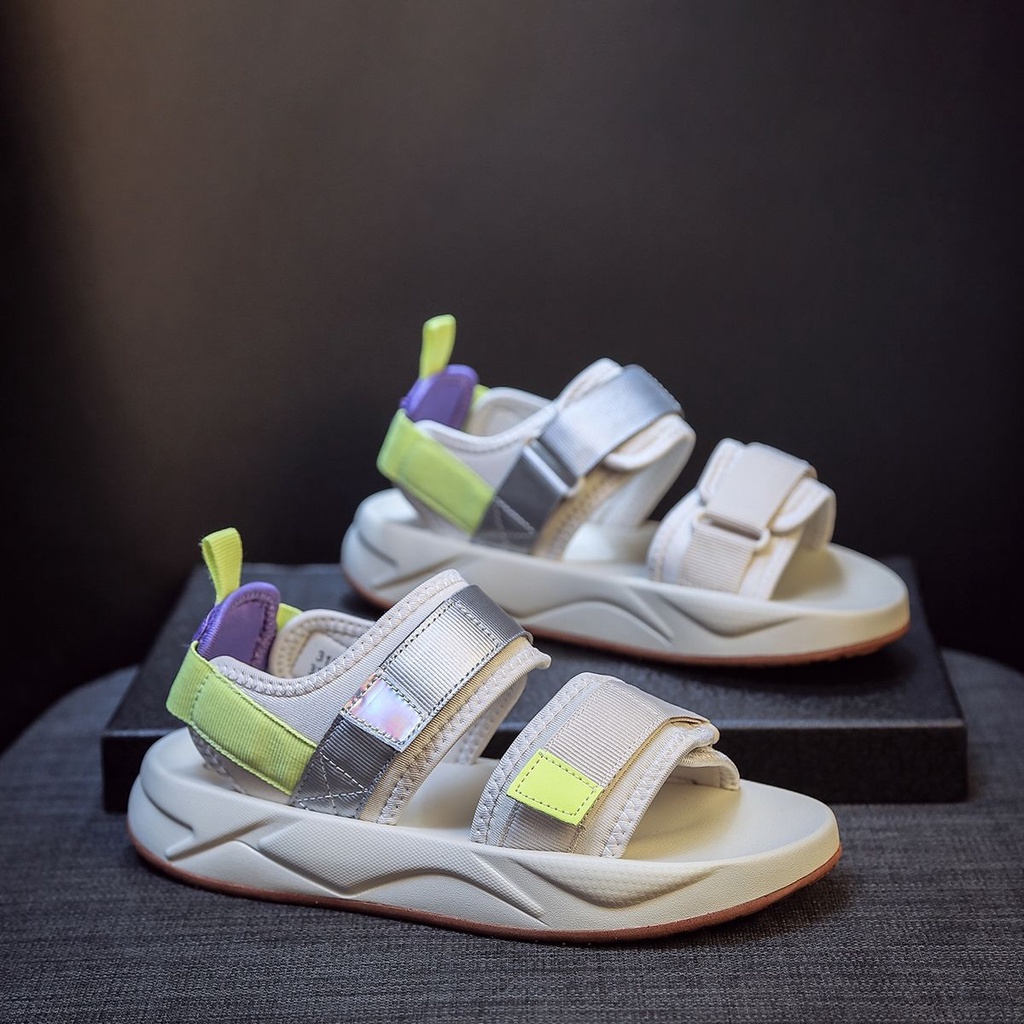 Giày Sandal Thể Thao Đế Mềm Khóa Dán Thời Trang Mùa Hè Cho Nữ