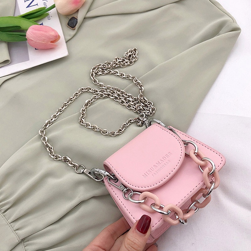 IELGY Túi Đeo Chéo Vai Dây Xích Thời Trang Đơn Giản Dành Cho Nữ