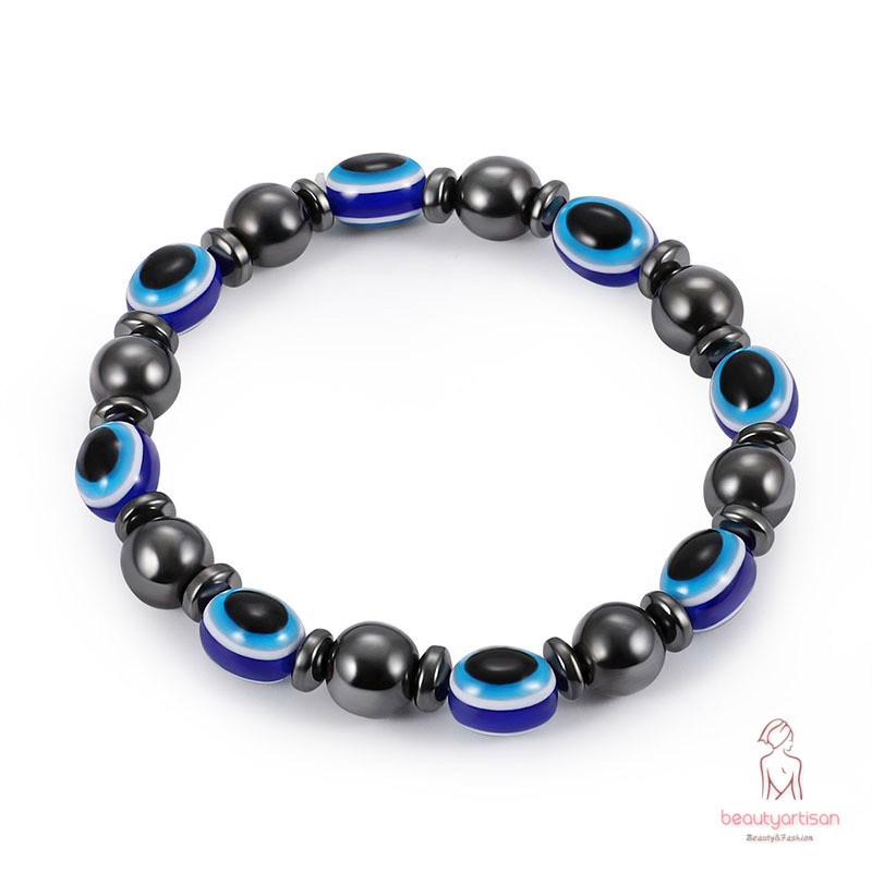 Vòng đeo tay xâu hạt đá Hematite từ tính giảm mệt mỏi