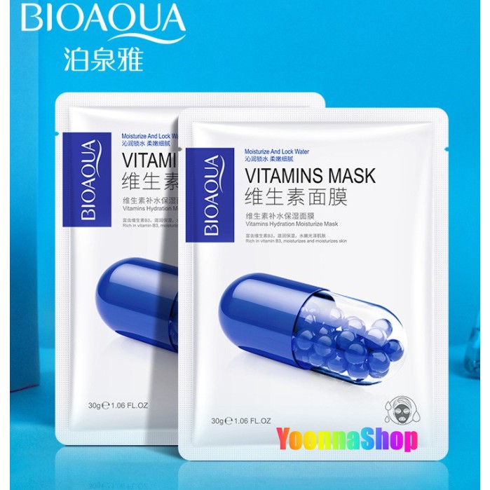 Mặt Nạ Viên Bioaqua Vitamins Mask  - Trắng Mịn, Dưỡng Ẩm, Căng Mướt Và Se Khít Lỗ Chân Lông | BigBuy360 - bigbuy360.vn