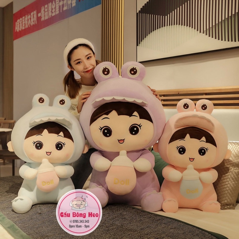 Búp Bê Ôm Bình Sữa Nhồi bông siêu Dễ Thương