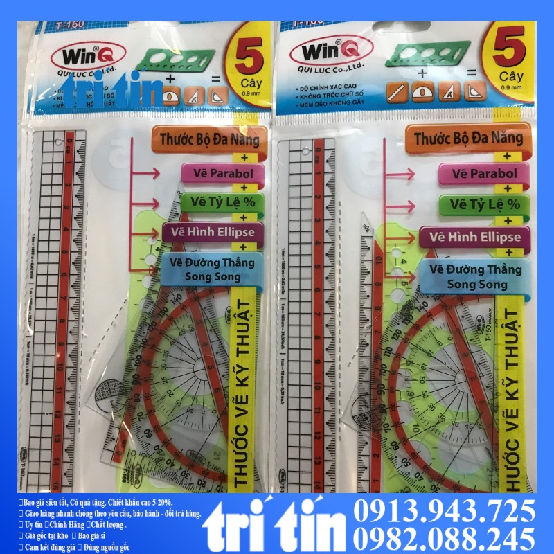 (Hàng cao cấp sẵn hàng, giá sỉ)❣️𝑭𝒓𝒆𝒆𝒔𝒉𝒊𝒑❣️ Thước bộ dẻo WinQ T - 160 ( 5 cây )