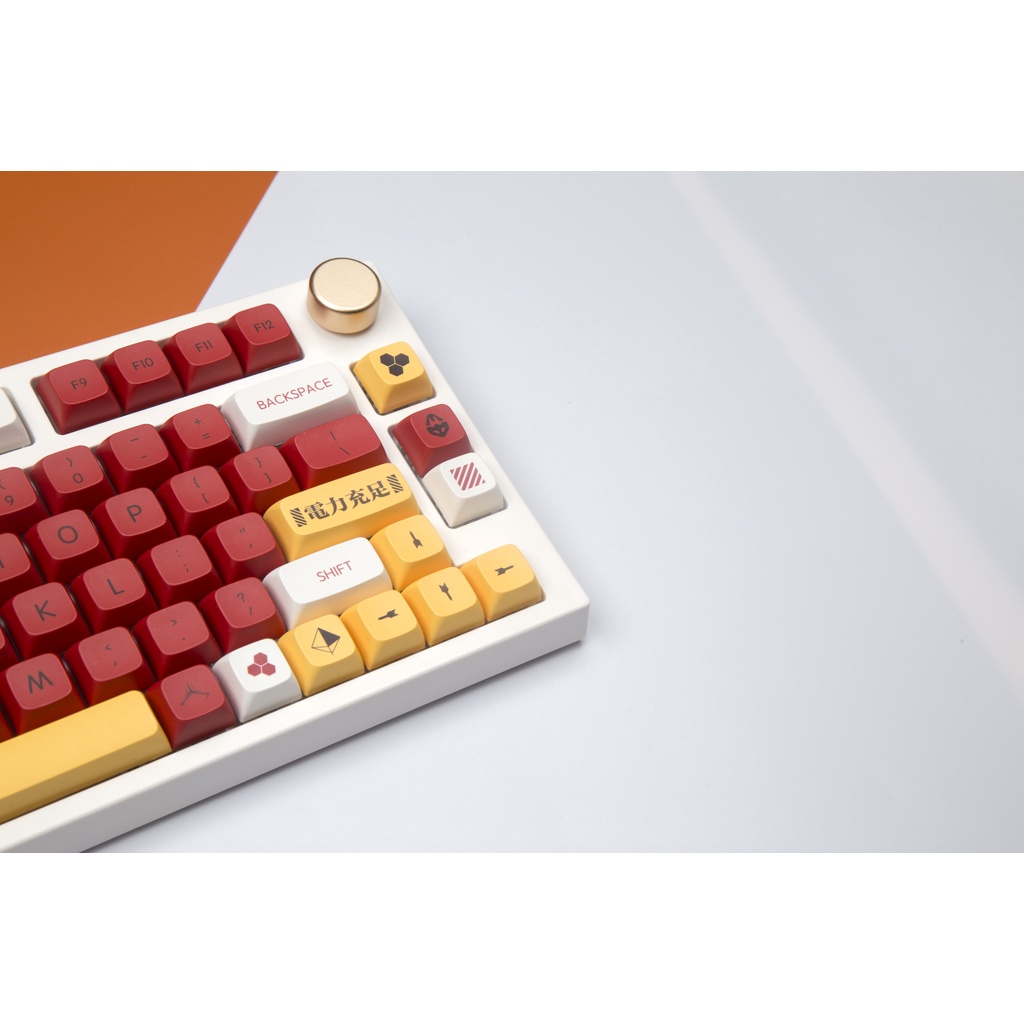 EVA 2 keycap, 138 keycaps PBT keycaps XDA Cấu hình XDA Bấm đúp Bàn phím EVA tiếng Nhật cho bàn phím cơ chơi game, bàn phím cơ