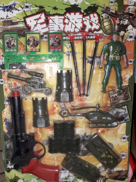 Sét mô hình lính và các phụ kiện đi kèm bằng nhựa