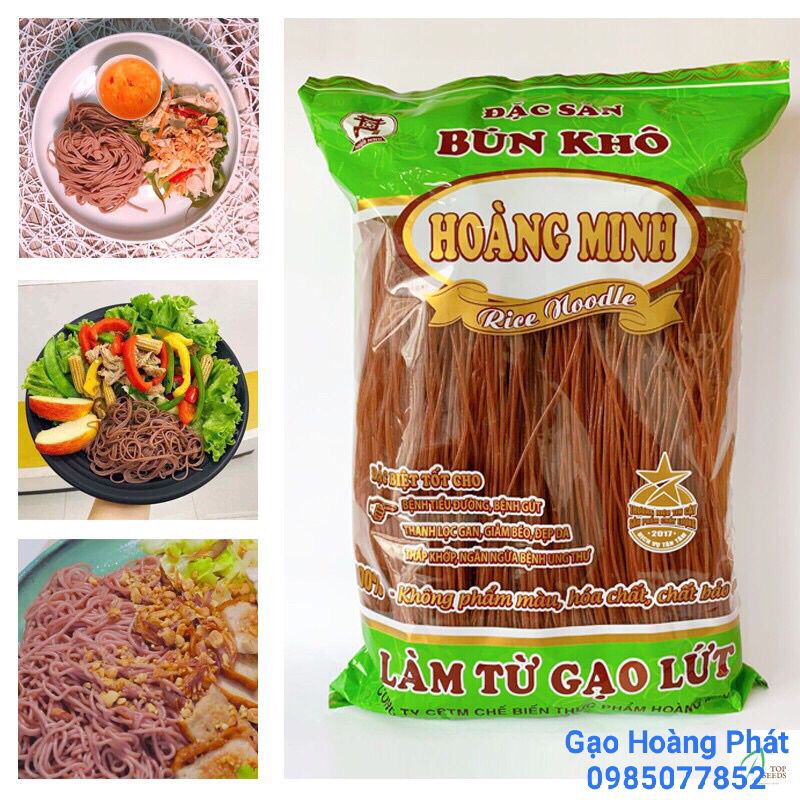 [Mã GROSALE5 giảm 10% đơn 150K] Bún gạo lứt đỏ ăn kiêng,giảm cân,tốt cho sức khoẻ .( Túi 500g).