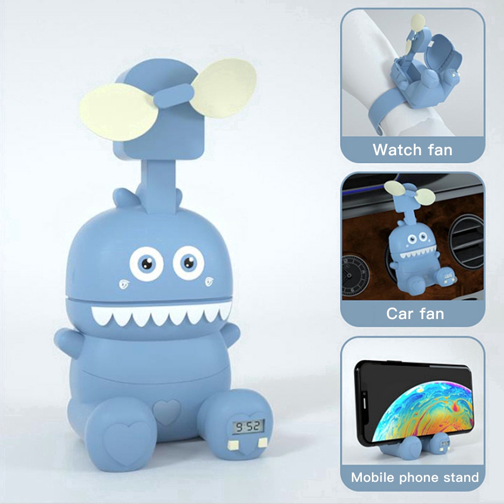 Portable Fans Monster Handheld Bracket Car Fan Cartoon Watch Fan Children For Outdoor