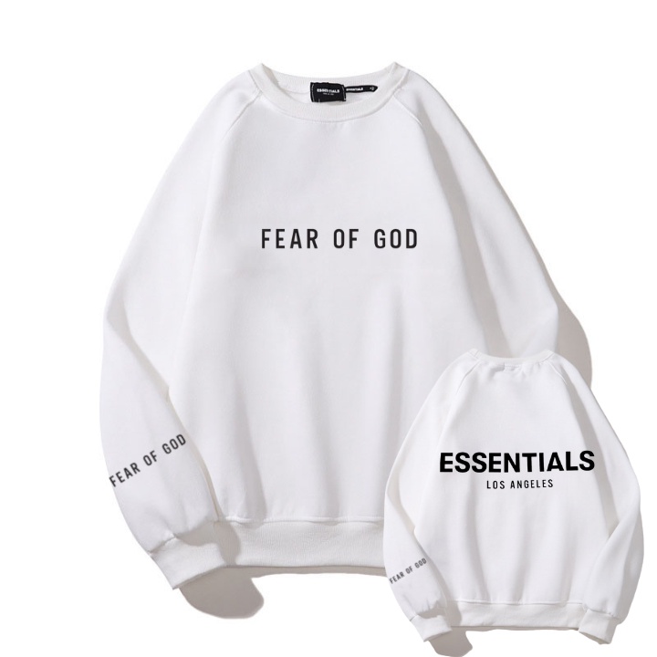 Áo sweeter nỉ nam nữ essentials 1977.balenciaga chất dày from rộng không xù áo thu đông full trắng