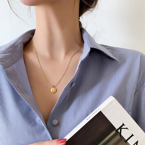 Dây Chuyền Nữ Mặt Tròn Titan Ko Han Rỉ TT 3662