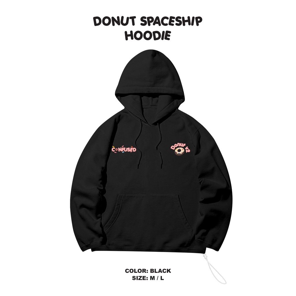 Áo Hoodie CONFUSED [DONUT V2], Áo khoác Nỉ Local, Unisex, Form Rộng (3 Màu Nam Nữ)