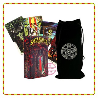Combo Bộ Bài Bói Tarot Santa Muerte Tarot Cao Cấp và Túi Nhung Đựng Tarot Toyvnmall