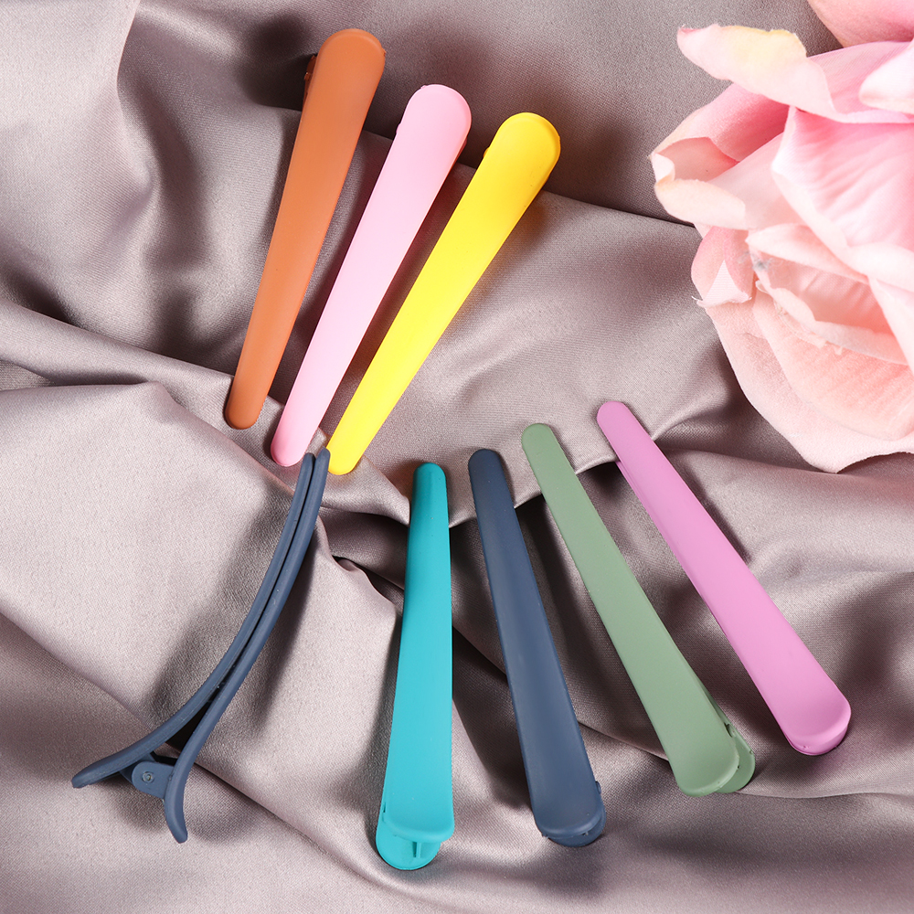 Bộ 5 kẹp tóc mỏ vịt màu trơn thích hợp cho salon chuyên nghiệp và tại nhà