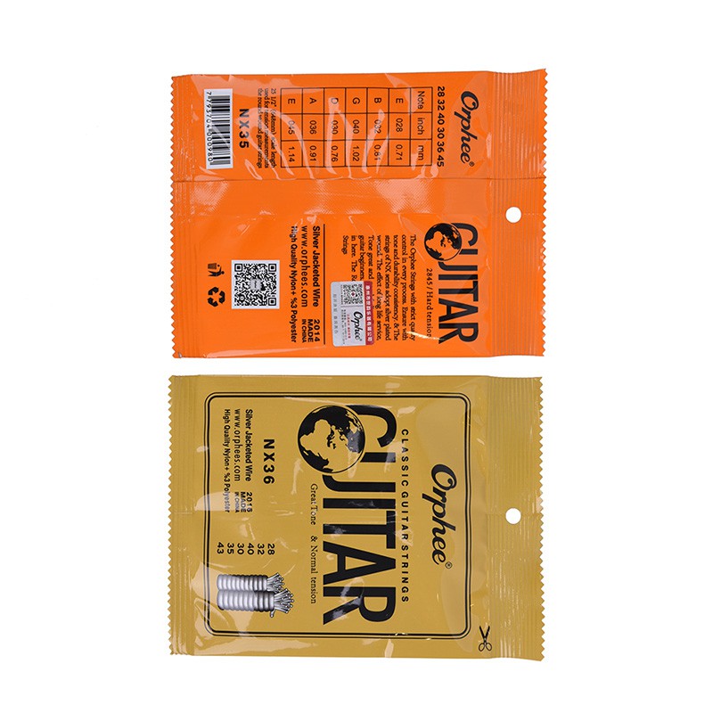 1 Bộ Dây Đàn Guitar Cổ Điển Bằng Nylon Và Dây Mạ Bạc NX