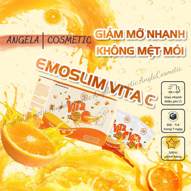 Emoslim nước giảm cân vị cam chính hãng 100% tặng kèm quà