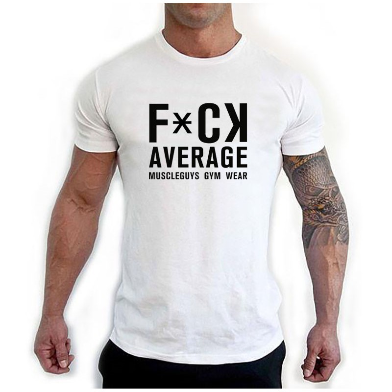 Áo thun cotton nam tay ngắn in chữ