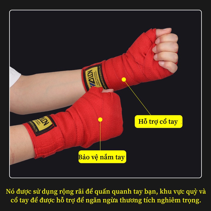 ( 1 cặp 5M) Băng Đa Boxing Co Dản Cuốn Tay,Băng Quấn Tay Đấm Bốc Võ Thuật,Dây quấn tay cao