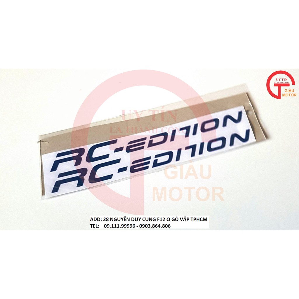 [TRANG TRÍ XE] CẶP TEM PHẢN QUANG DÁN PHUỘC RC EDITION MÀU XANH