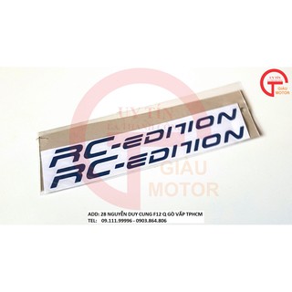 [TRANG TRÍ XE] CẶP TEM PHẢN QUANG DÁN PHUỘC RC EDITION MÀU XANH