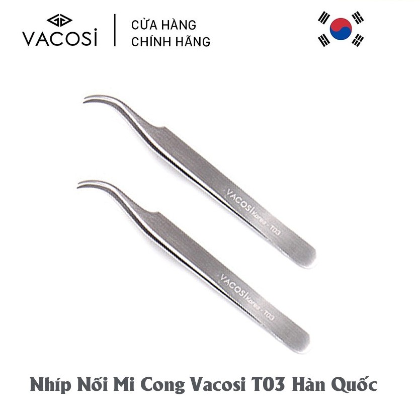 NHÍP NỐI MI CONG VACOSI CURVED TWEEZERS - T03