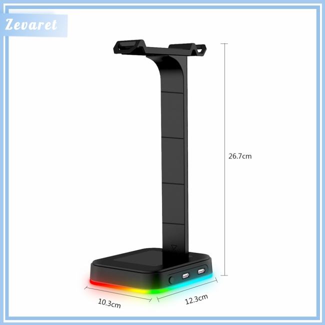 Giá Đỡ Tai Nghe Chơi Game Zevaret Rgb Hai Cổng Usb Chống Trượt Nhiều Màu