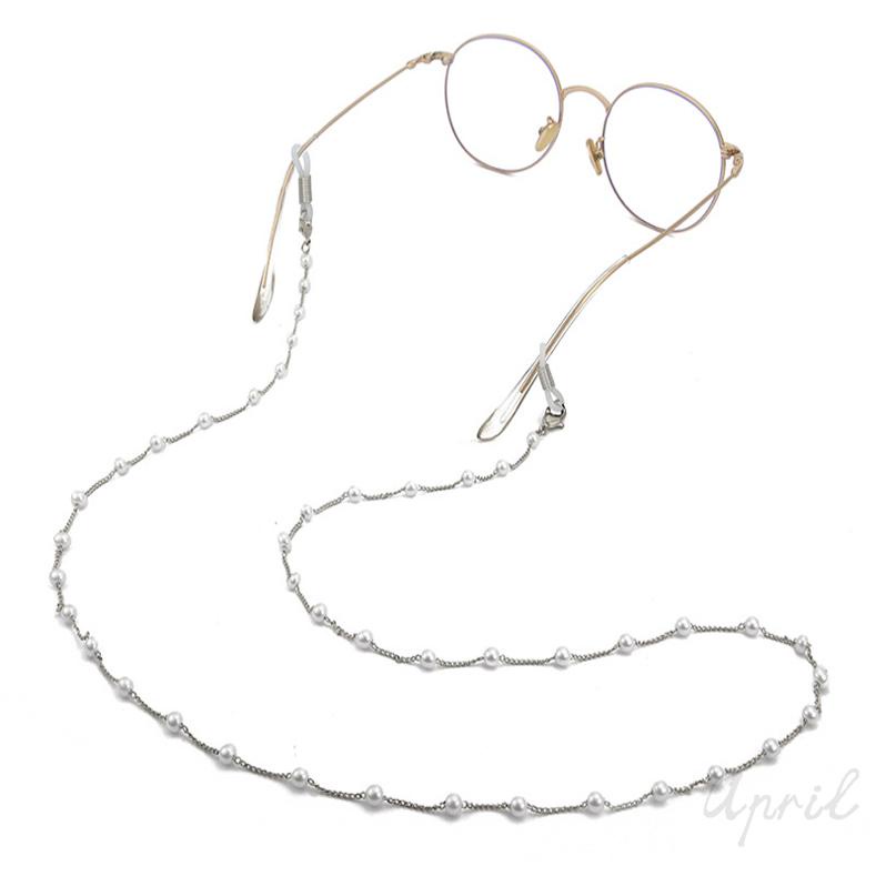 [April] Ngọc trai xu hướng kính kim loại dây chuyền chuỗi mặt nạ Dây chuyền nữ thời trang hợp phù 811