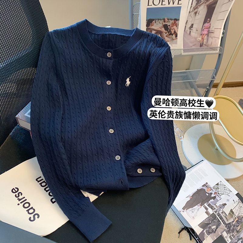 Áo Khoác Sweater Dệt Kim Cổ Tròn Thêu Họa Tiết Phong Cách Phương Tây Thời Trang Mùa Thu 2022 Cho Nữ Thẻ