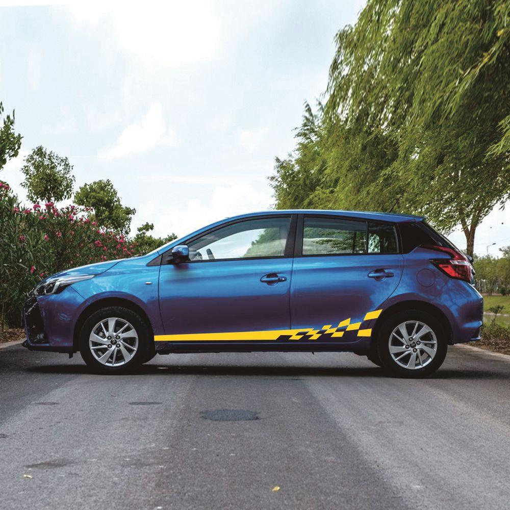 MAYSHOW Bộ 2 Miếng Dán Trang Trí Bằng PVC Hai Mặt Kiểu Thể Thao Cá Tính