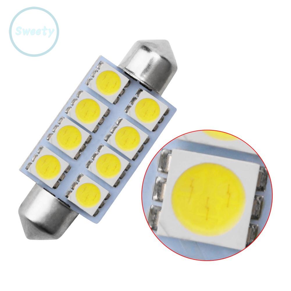 Set 20 Bóng Đèn Led 41mm 5050 8smd Gắn Trần Xe Hơi Chuyên Dụng