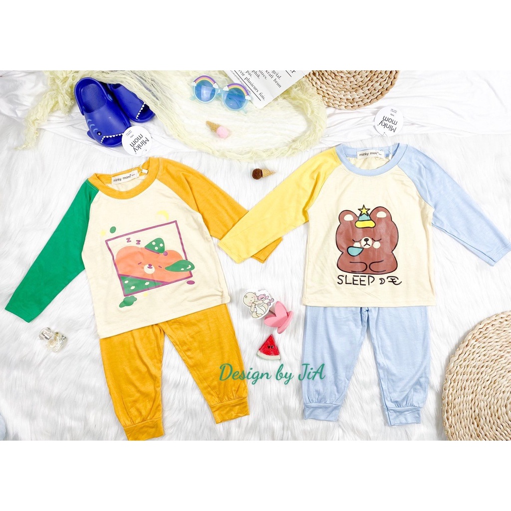 [LDD13] Bộ Dài Tay Thun lạnh MINKY MOM CÓ SIZE ĐẠI, Dễ Thương, Mềm Mịn, Thoáng Mát, Thoải Mái Hàng Chuẩn Đẹp Cho Bé