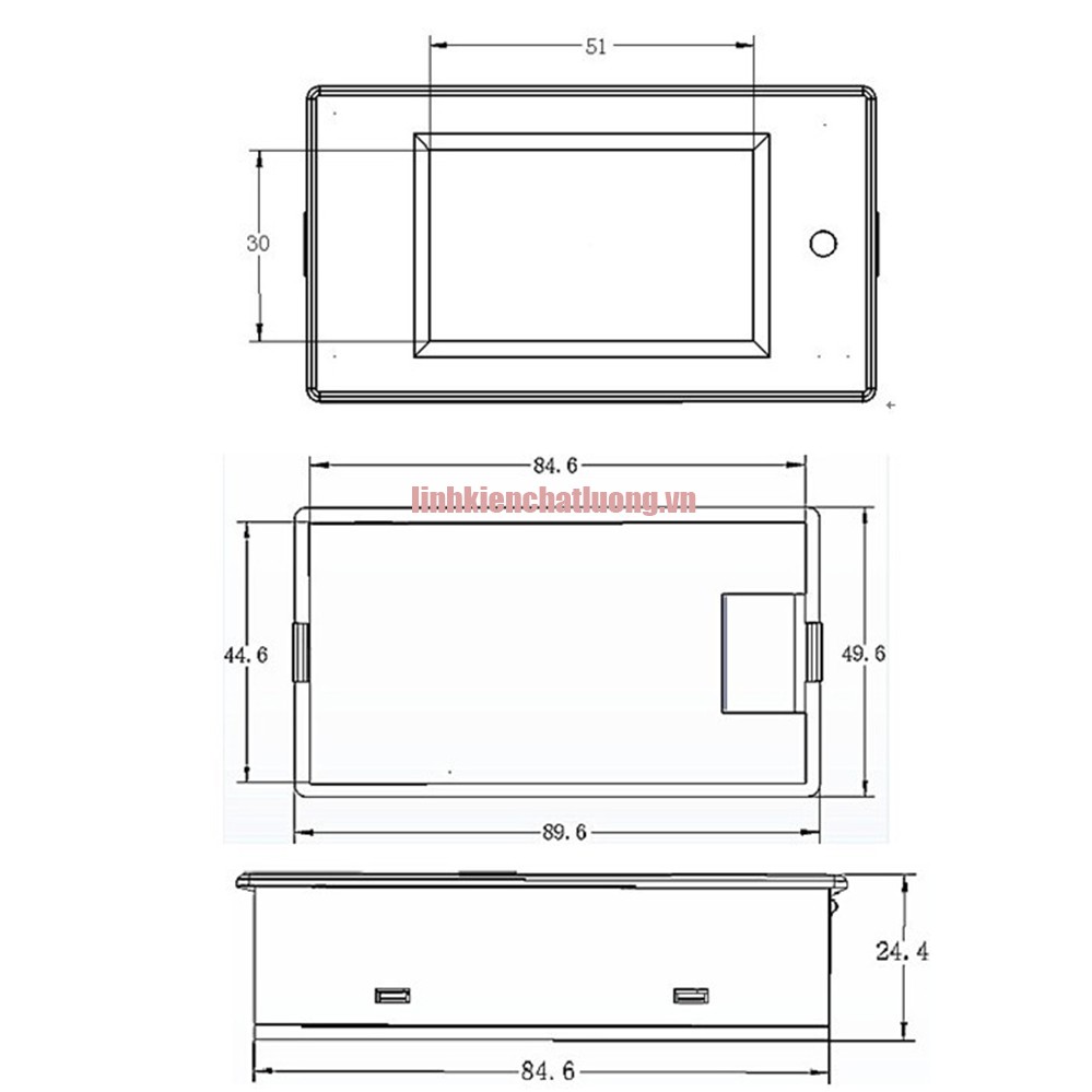 Đồng hồ đo điện AC PZEM-022 100A 260V 6 thông số kèm CT