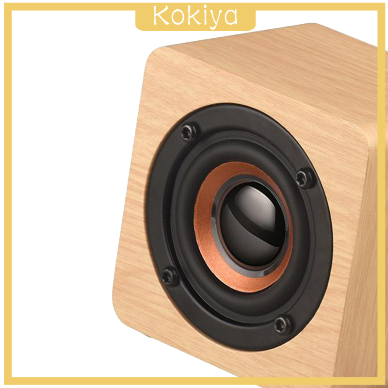 [KOKIYA]Mini Wooden Bluetooth Multimedia Speaker 1200mAh Battery &amp; Cable