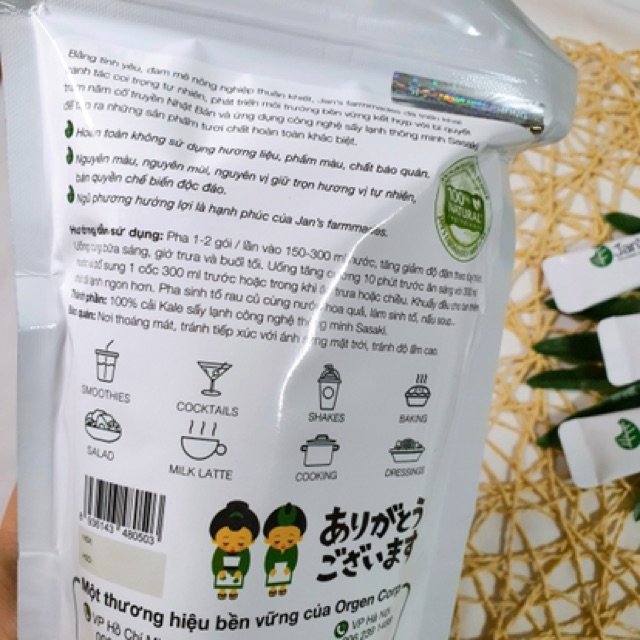 [JANS] BỘT CẢI XOĂN KALE JANS - gói 3g