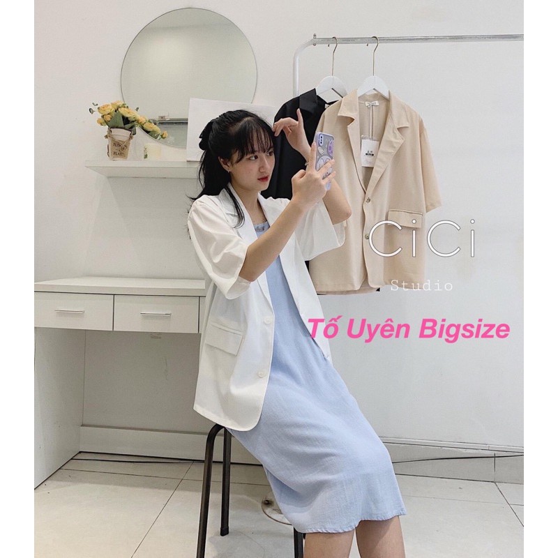[Mã FAMARAL1 giảm 10K đơn 50K] (T.U Bigsize 50-80kg) Áo Blazer 2 Khuy Chất Trượt Hàn Loại 1