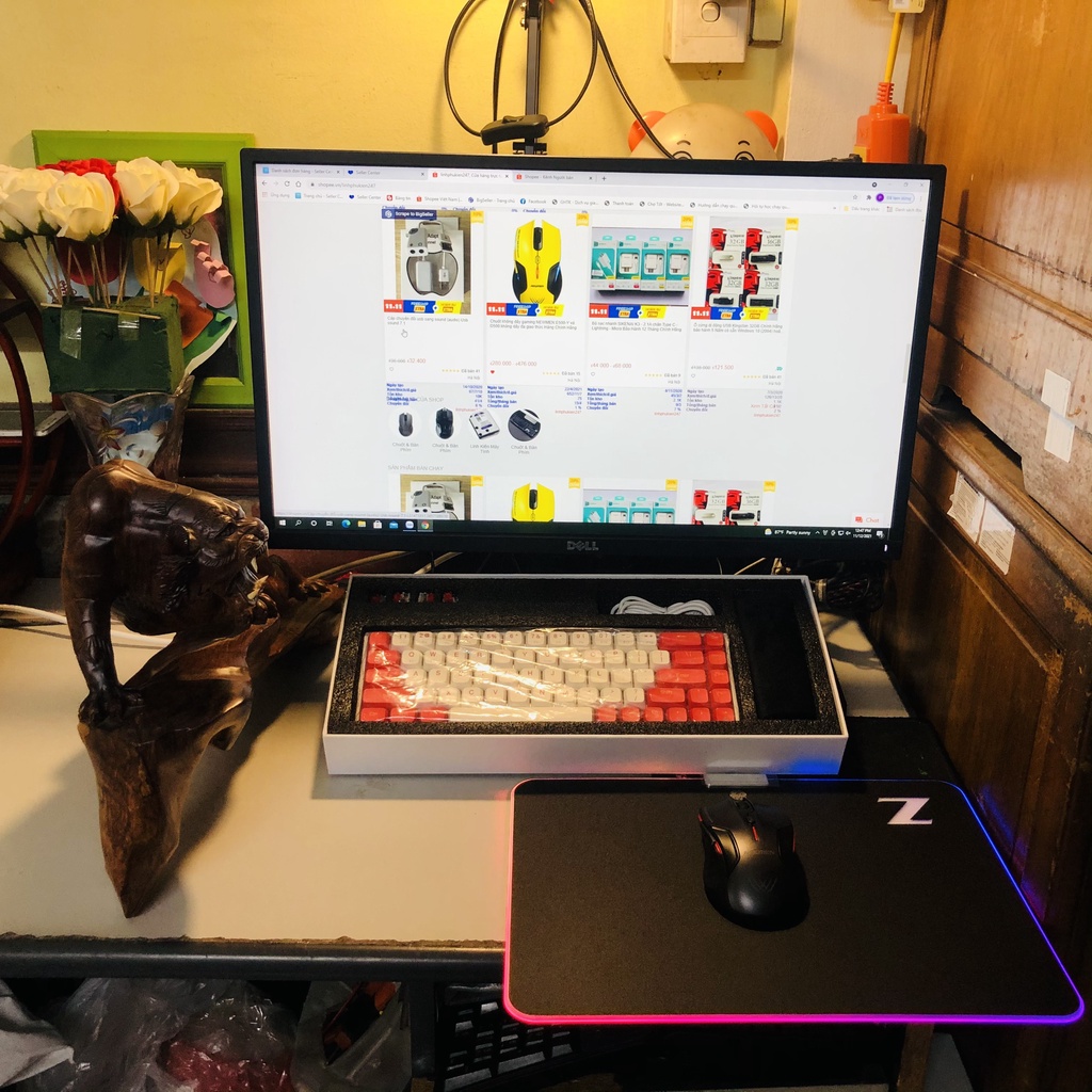 Bàn di chuột cao cấp Gaming ZIC-GP102 LED viền Led RGB _ Hàng chính hãng NEWMEN