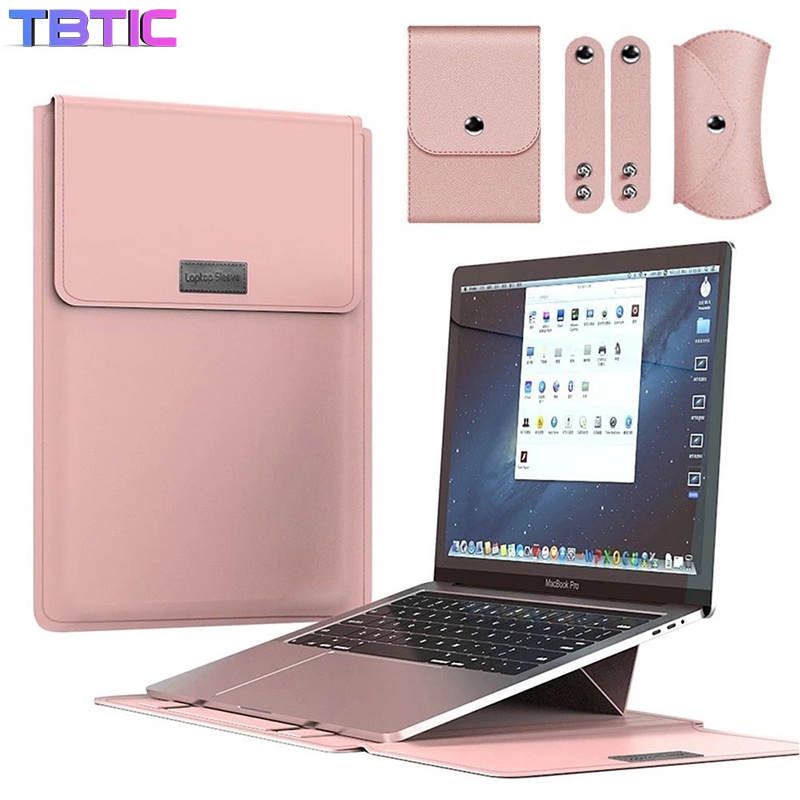 Bao Da PU Đựng Laptop 4 Trong 1 Cho Macbook Air Pro HP Lenovo Dell Acer Asus Notebook DIGIMIX