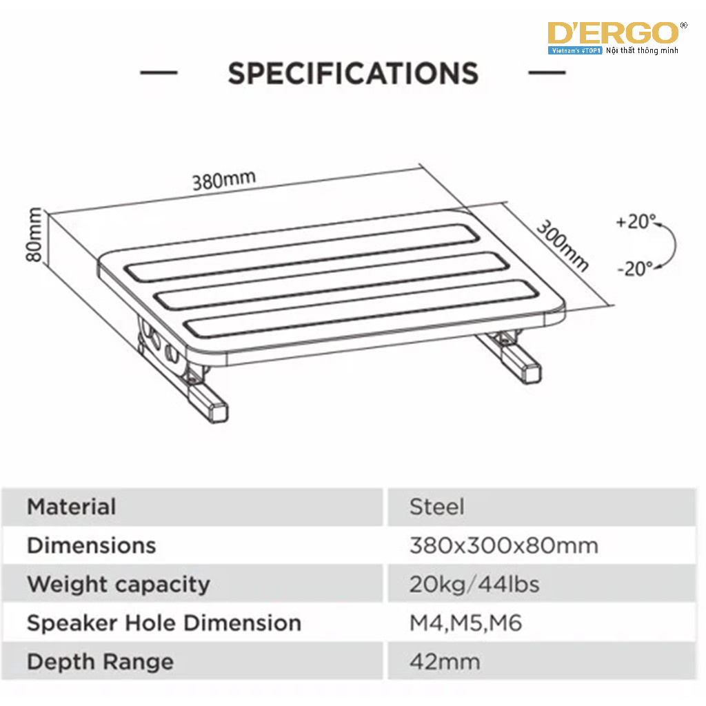 Giá Kê Chân Footrest Ergoto FR-09