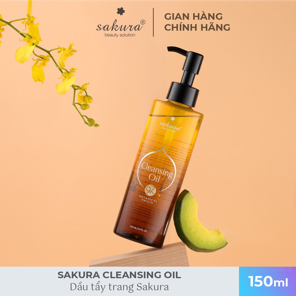[Mã BMLT300 giảm 10% đơn 499K] Dầu tẩy trang Sakura Cleansing Oil 150ml
