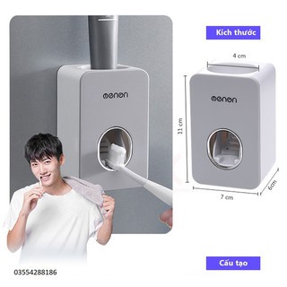 Bộ nhả kem đánh răng 2 cốc cho gia đình nhỏ, kệ để đồ nhà tắm tiện dụng