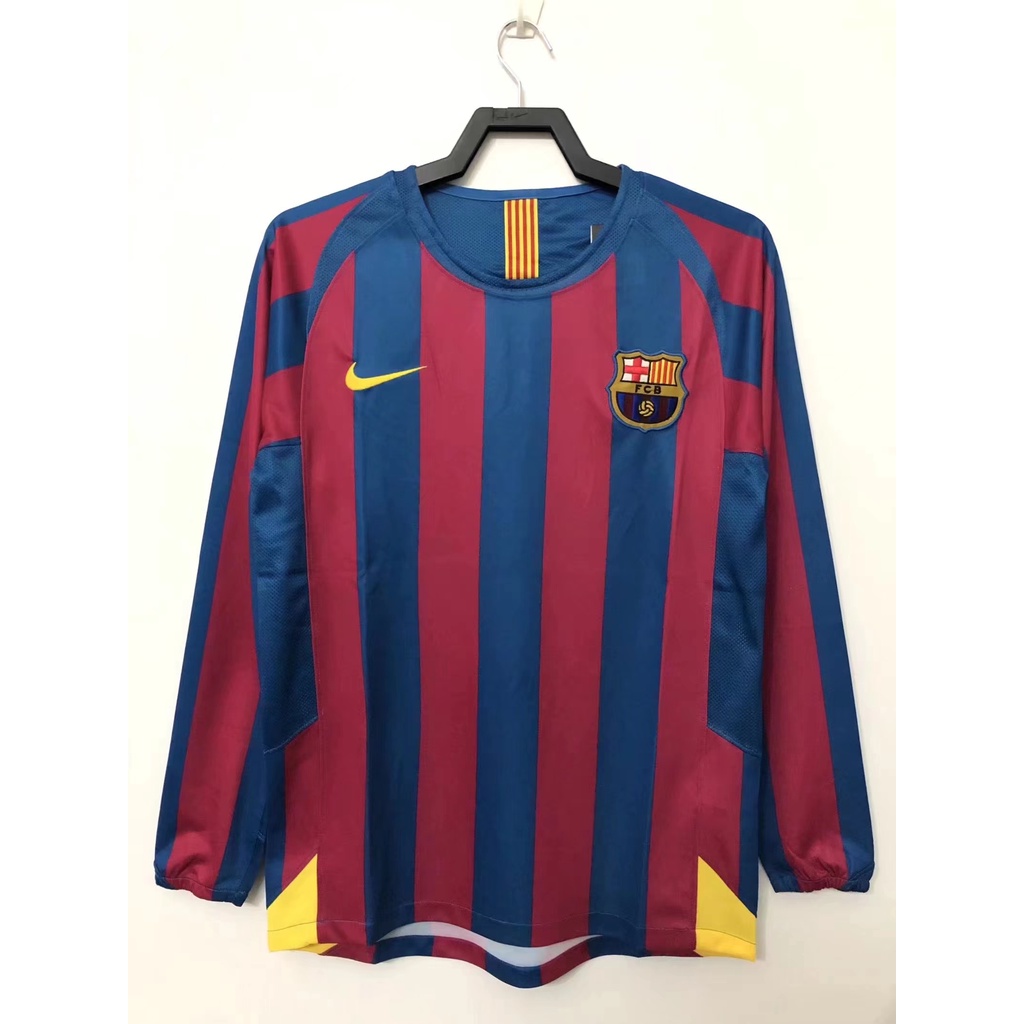 Áo Thun Đá Banh Tay Dài Đội Tuyển Barcelona 2005 / 2006