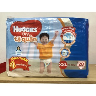 Tả Quần Huggies XXL28 Miếng  (15-25kg) Tặng Thêm 4 Tả Quần XXL