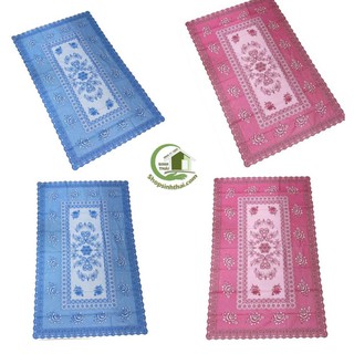 Khăn trải bàn 80cm x 1,2m màu xanh và hồng bằng nhựa không thấm nước