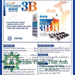 Vitamin 3b bổ sung b1, b6, b12 tăng cường sức khỏe, giảm mệt mỏi